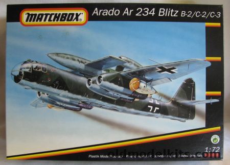 Matchbox 1/72 Arado Ar-234 B-2/C-2/C-3 Blitz with F-103 Flying Bomb  and Walter HKW 109-500 A-1 RATO Units, 40416 plastic model kit